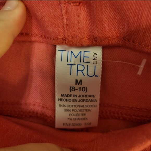 NWOT Time and Tru pink cuffed leggings - Picture 3 of 5